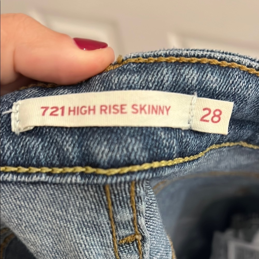 Levi's Blue High Rise Skinny Jeans